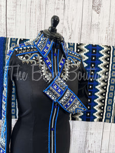 RE-ORDER Black, Royal Blue & Gunmetal Day Shirt Set (M)