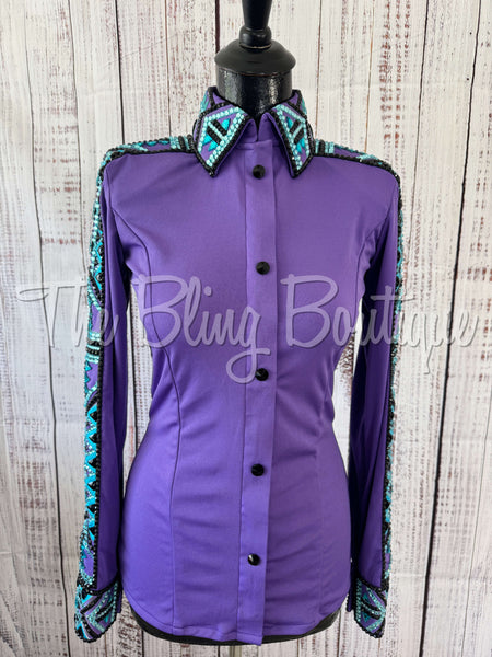 Light Purple & Turquoiuse Day Shirt Set (S)
