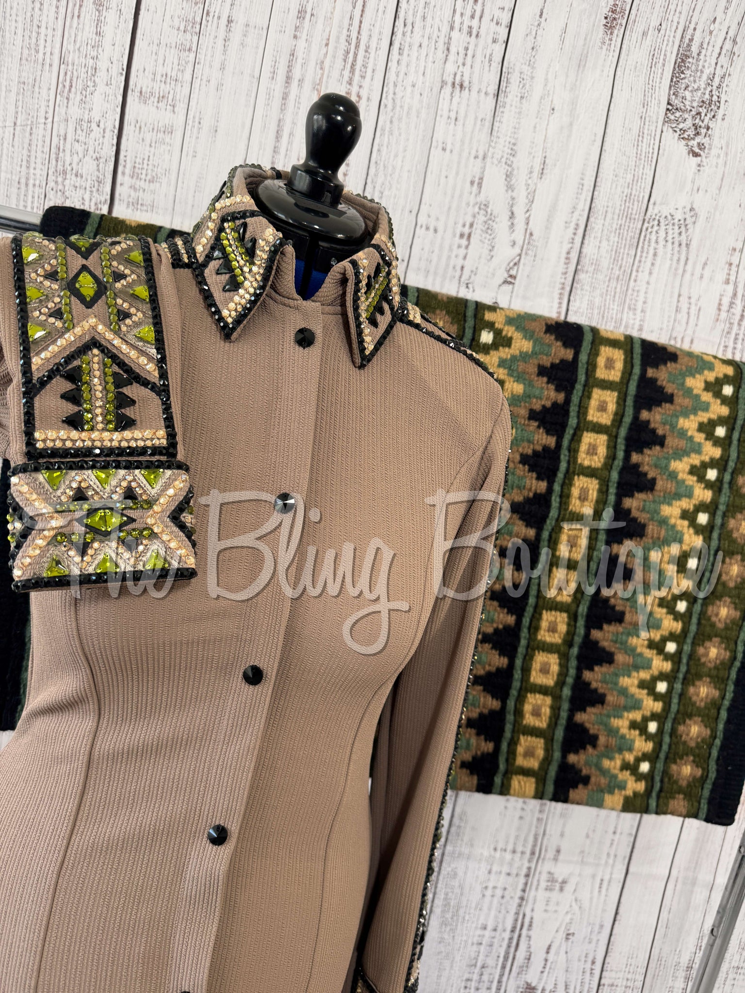 RE-ORDER Tan, Olive Green & Black Day Shirt Set (Choose Your Size)
