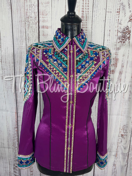 Grape, Teal, Berry, Black & Tan Day Shirt Set (XS/S)