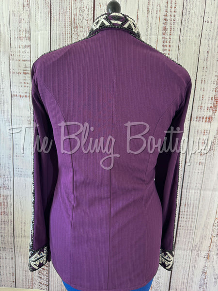 Plum, Silver & Black Day Shirt Set (M)