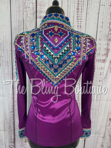 Grape, Teal, Berry, Black & Tan Day Shirt Set (XS/S)
