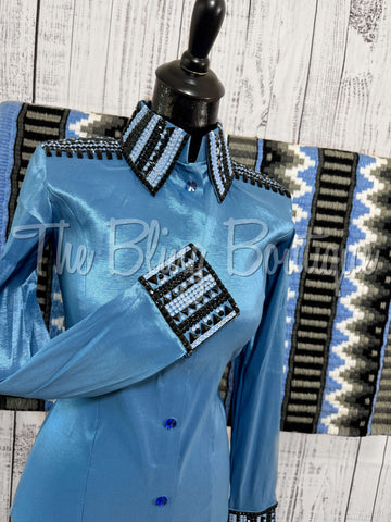 Periwinkle & Black Day Shirt Set (XS/S)