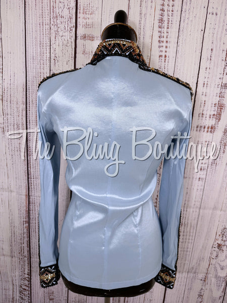 Ice Blue, Copper, Tan & Black Day Shirt Set (Small)