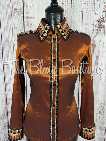 Rust, Black & Tan Day Shirt Set (XS/S)