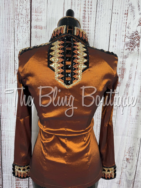 Rust, Black & Tan Day Shirt Set (XS/S)