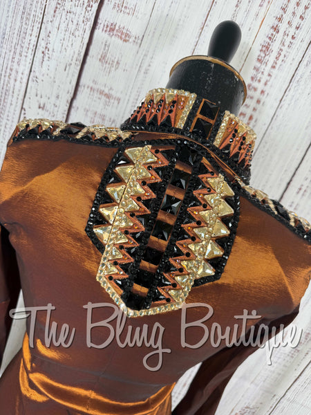 Rust, Black & Tan Day Shirt Set (XS/S)