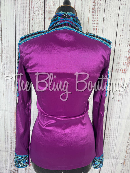 Grape, Turquoise & Black Day Shirt Set (Small)