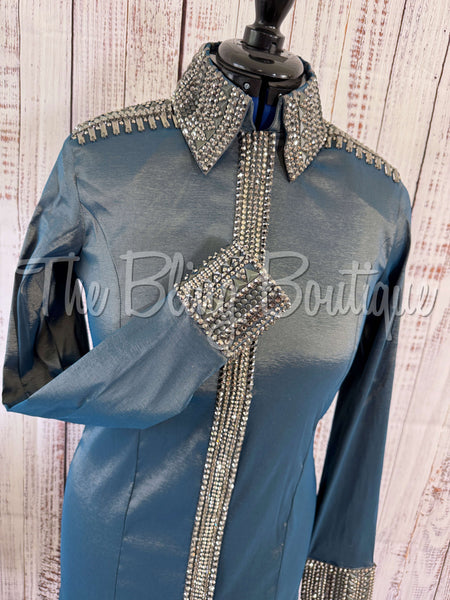 Smokey Blue & Gunmetal Grey Day Shirt Set (L)