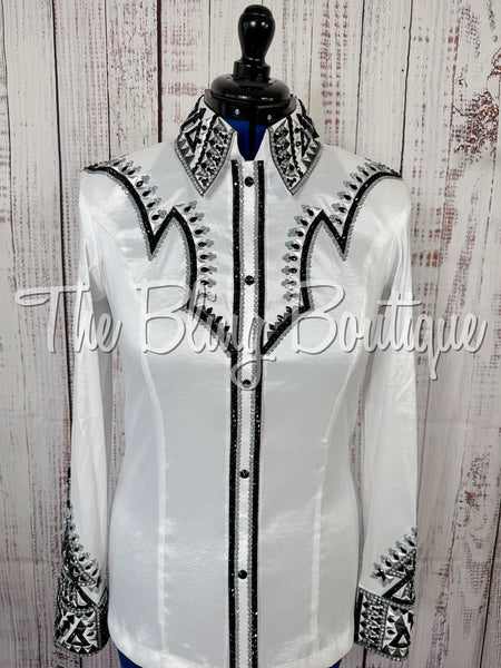 White, Black & Grey Day Shirt Set (Large)