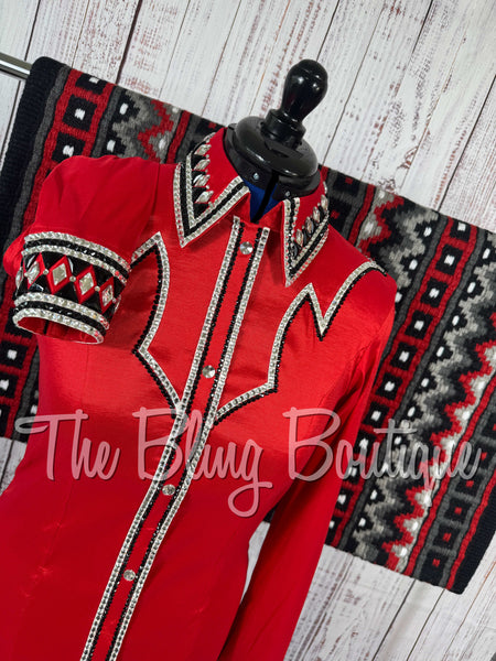 Red, Black & White Day Shirt Set (Large)