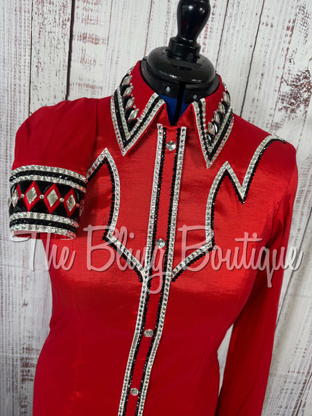 Red, Black & White Day Shirt Set (Large)