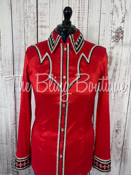 Red, Black & White Day Shirt Set (Large)