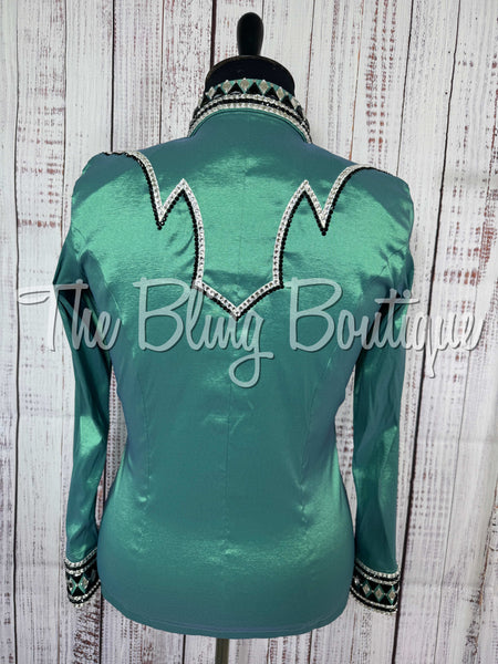 Soft Green, Black & White Day Shirt Set (XL)