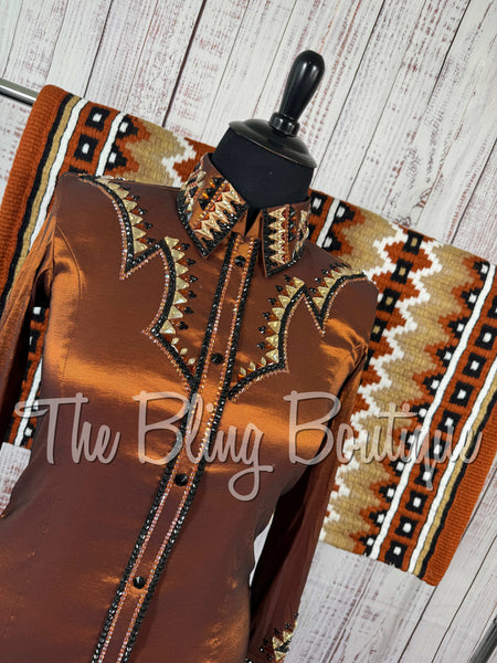 Rust, Tan & Black Day Shirt Set (XL)