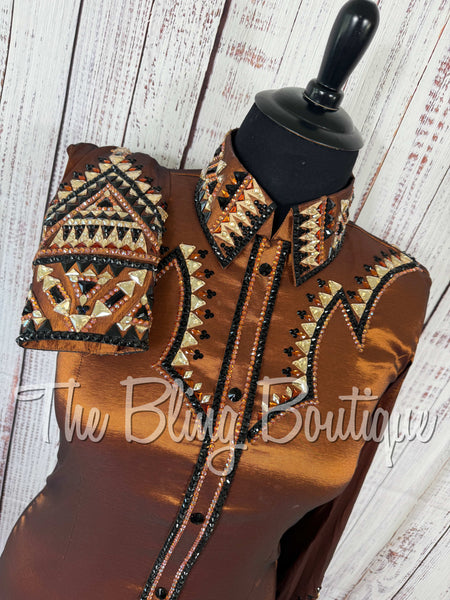Rust, Tan & Black Day Shirt Set (XL)