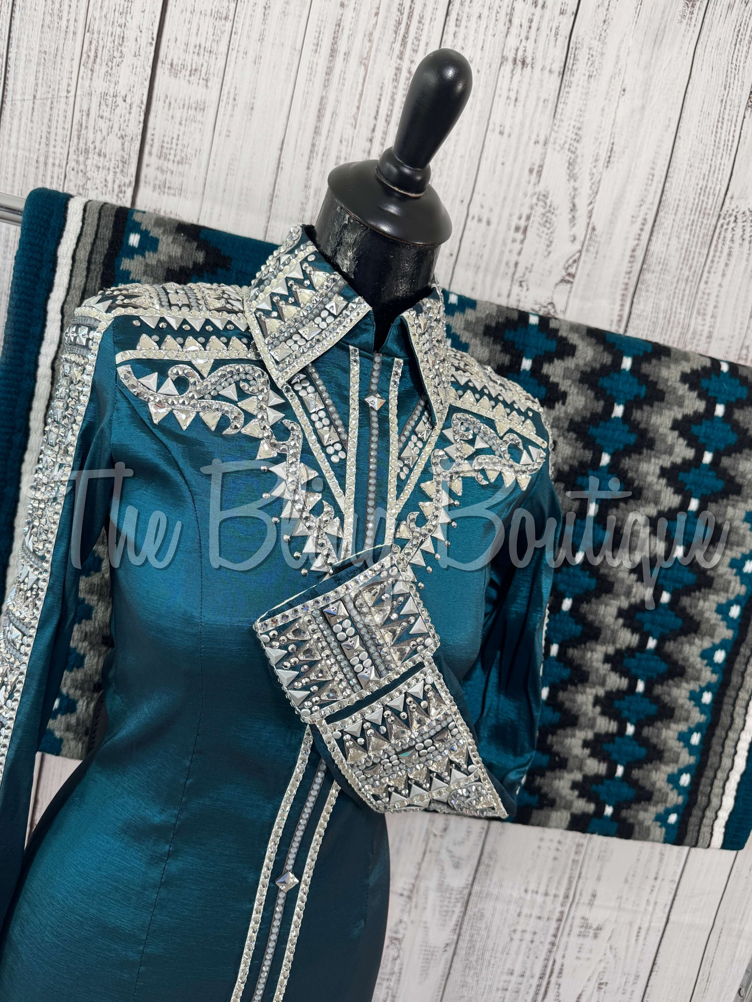 RE-ORDER Ocean Teal & Grey Day Shirt Set (Choose Your Size)