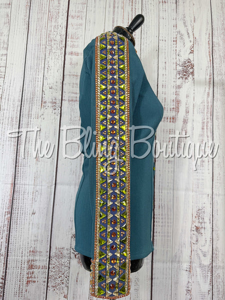 Ocean Blue, Copper, Green & Tan Day Shirt Set (Small)