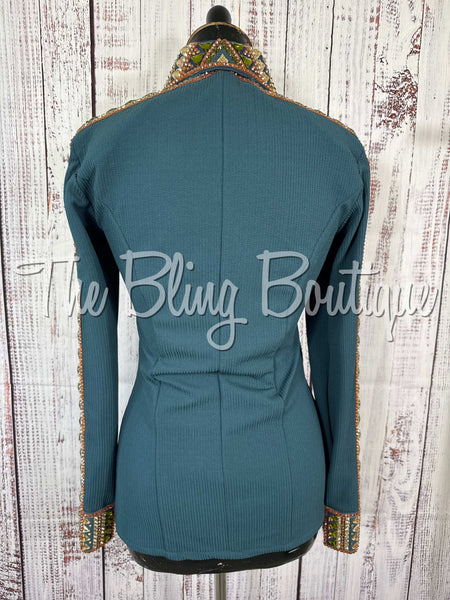 Ocean Blue, Copper, Green & Tan Day Shirt Set (Small)