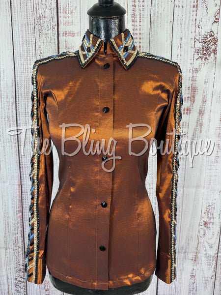 Rust, Periwinkle, Tan & Black Day Shirt Set (XS/S)