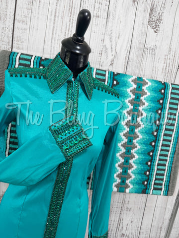 Teal Day Shirt Set (M)
