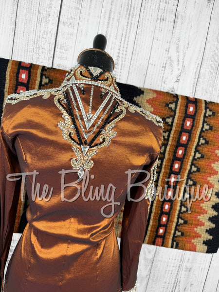 RE-ORDER Rust, White, Tan & Black Day Shirt Set (Choose Your Size)