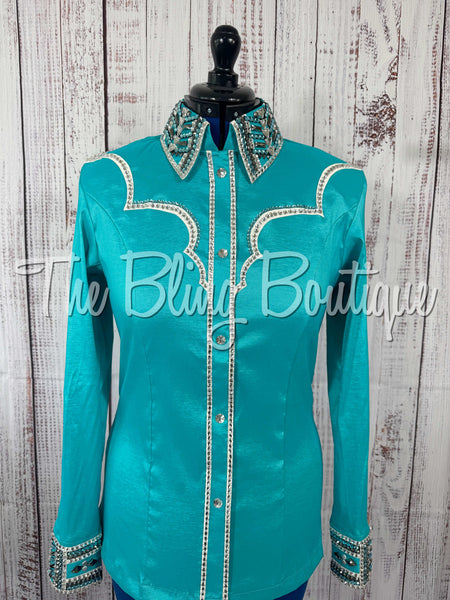 Teal, Gunmetal & White Day Shirt Set (Large)