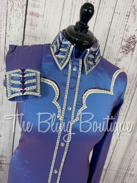 Blue & Purple Day Shirt Set (Medium)