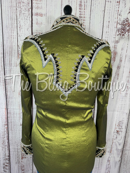 Light Olive Green, Grey, Tan, White & Black Day Shirt Set (Medium)