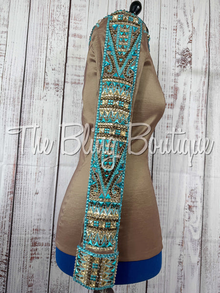 RE-ORDER Mocha, Turquoise & Teal Day Shirt Set  (Choose Your Size)