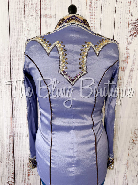 Lavender, Chocolate, Tan & Purple Black Day Shirt Set (Medium)