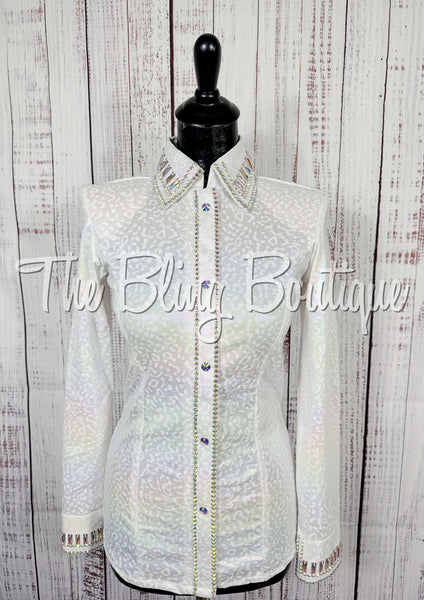 White & AB Iridescent Day Shirt (Small)