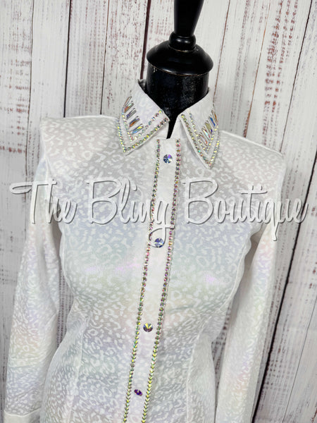 White & AB Iridescent Day Shirt (Small)