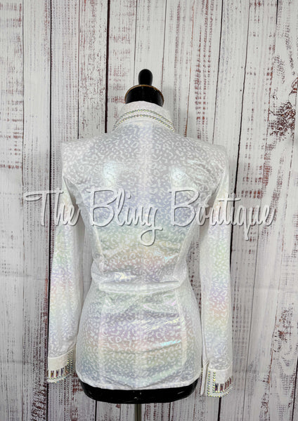 White & AB Iridescent Day Shirt (Small)