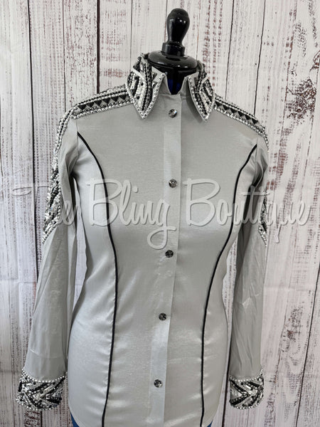 RE-ORDER Light Grey & Black Day Shirt Set (Choose Your Size)