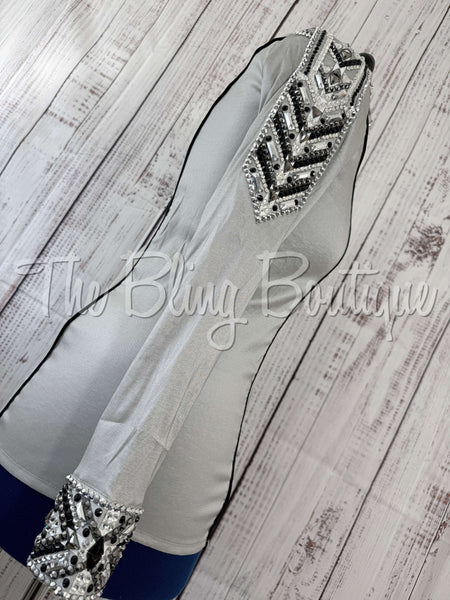 RE-ORDER Light Grey & Black Day Shirt Set (Choose Your Size)