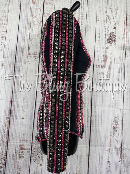 Black, Fuchsia, Gunmetal Grey & Pink Showmanship Jacket (Small)