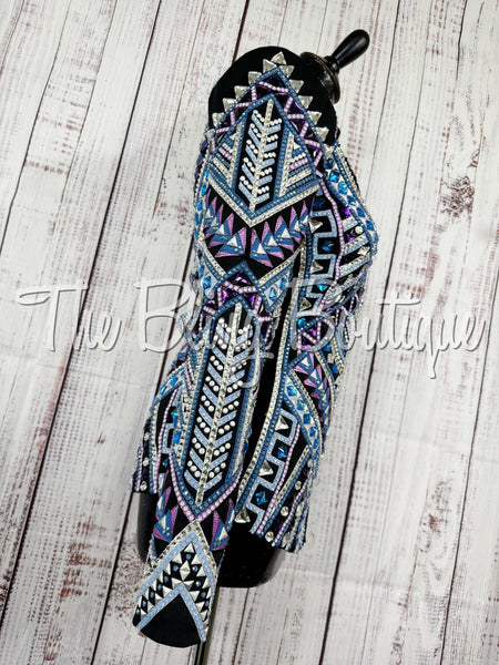 Black, Periwinkle, Purple & Blue Showmanship Jacket (Small)