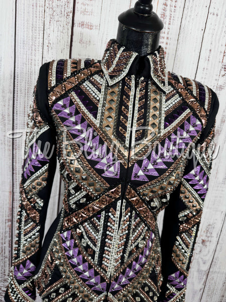RE-ORDER Black, Purple, Rose Gold & Bronze Showmanship Jacket (Choose Your Size)