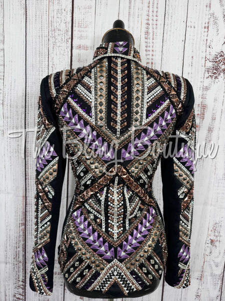 RE-ORDER Black, Purple, Rose Gold & Bronze Showmanship Jacket (Choose Your Size)