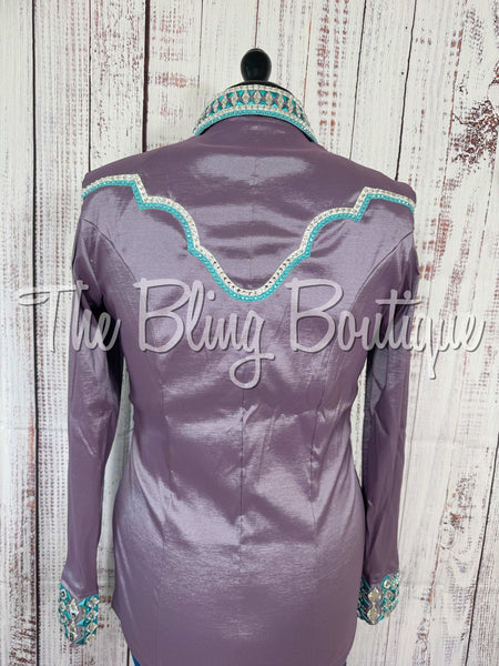 Orchid, Teal & White Day Shirt Set (Large)