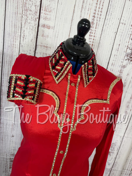 Red, Tan & Black Day Shirt Set (Large)