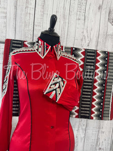 Red, Black & White Day Shirt Set (XL)