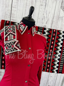 Red, Grey, Black & White Day Shirt Set (L)