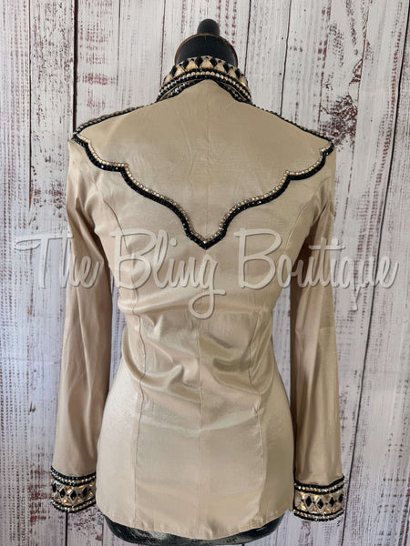 RE-ORDER Tan & Black Day Shirt Set (Choose Your Size)