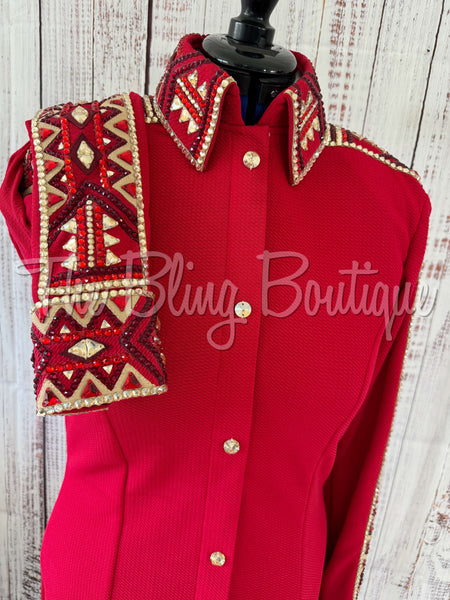 Red & Tan Day Shirt Set (L)