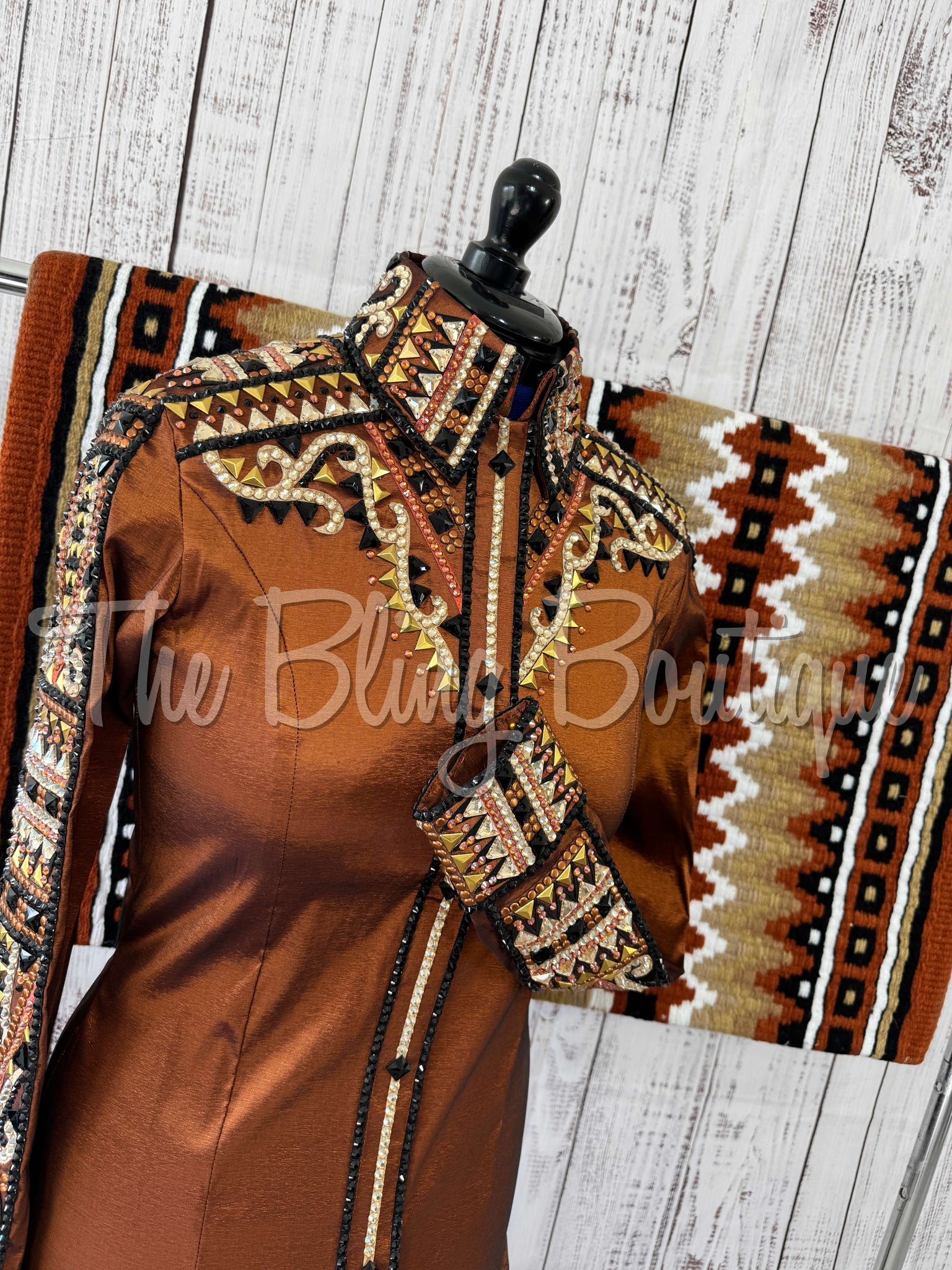 RE-ORDER Rust, Tan & Black Day Shirt Set (Choose Your Size)