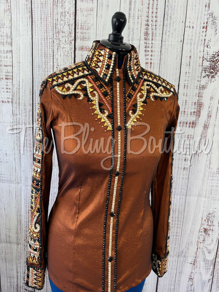 RE-ORDER Rust, Tan & Black Day Shirt Set (Choose Your Size)