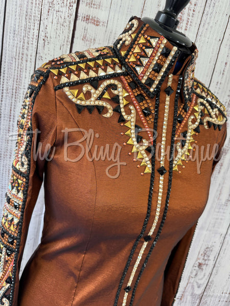 RE-ORDER Rust, Tan & Black Day Shirt Set (Choose Your Size)