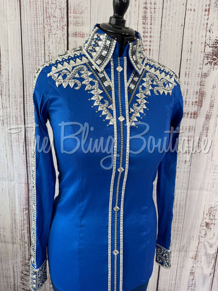 RE-ORDER Royal Blue & Grey Day Shirt Set (Choose Your Size)